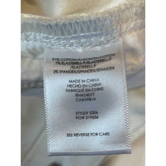 CAbi Womens Jeans Skinny Ankle 5306 Light Wash Moto Zipper Low Rise White Size 2 - Picture 10 of 11